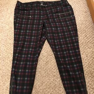 Size 18 TORRID Plaid Ankle Skinnies